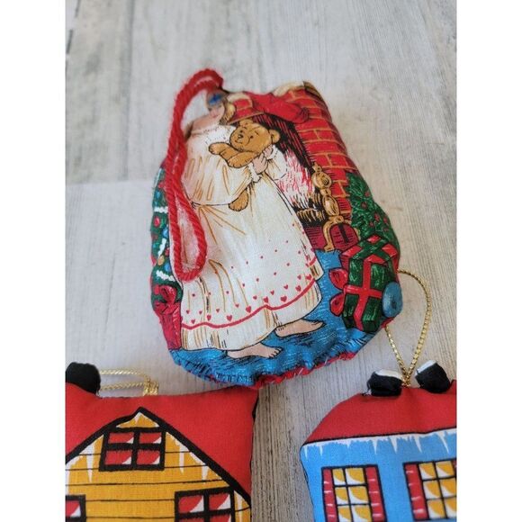 Mini plush house pillow girl Victorian ornament set Xmas - Picture 8 of 8